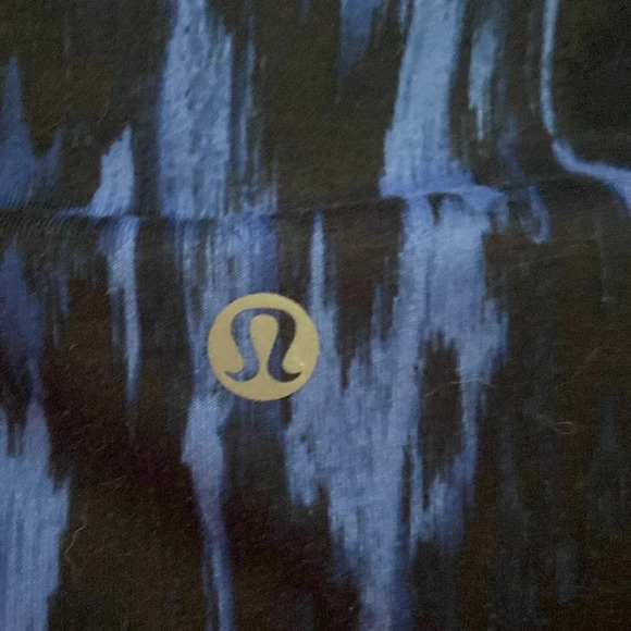 Lululemon Pace Revival Blue Splat Print Wunder Under Full Length Luxe Leggings 4 - Picture 4 of 4